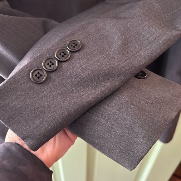 Brooks Brothers Mens Explorer Blazer Suit Jacket charcoal Wool Blend 46 R Regent - Picture 10 of 11